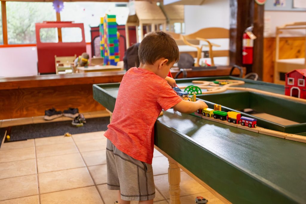 Children playing in soft indoor play area