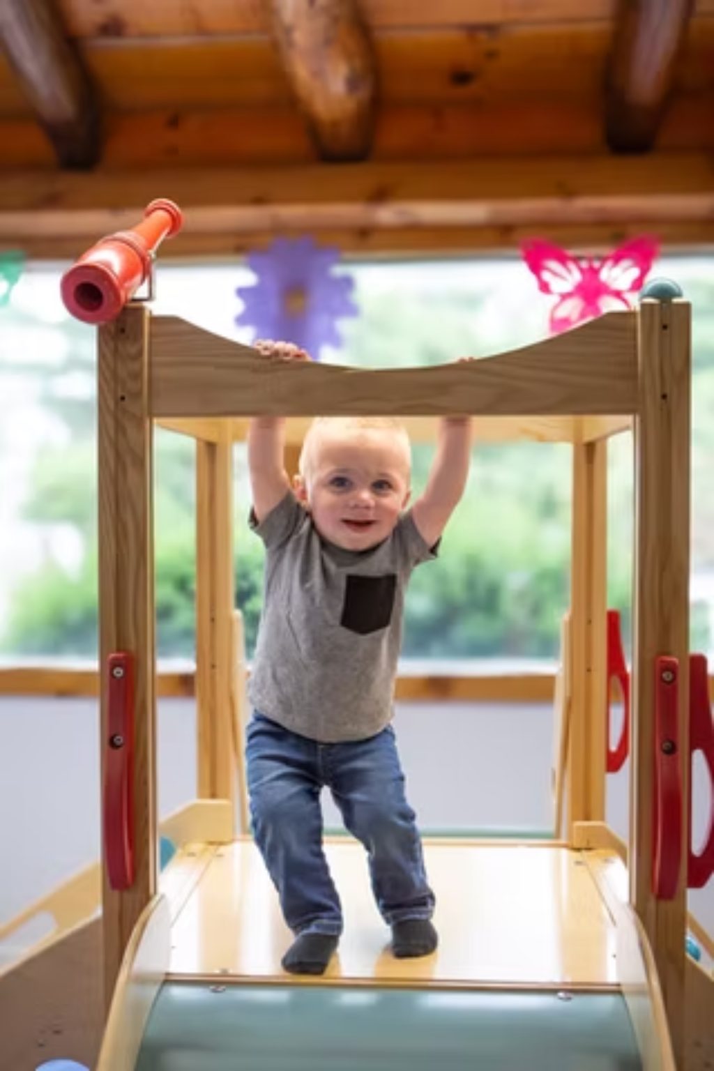 Children playing together indoors
